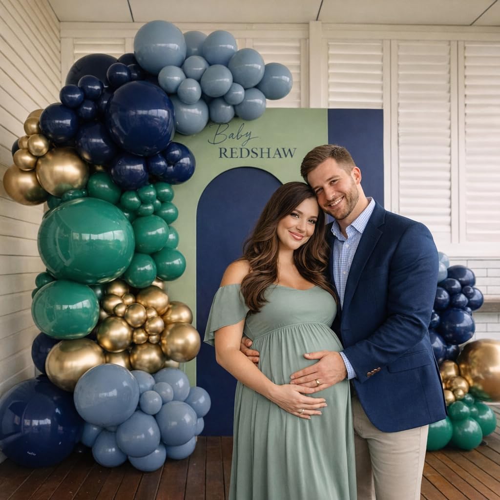 Froova Green & Navy Balloon Arch Kit | Luxury Baby Shower & Jungle Safari Decorations