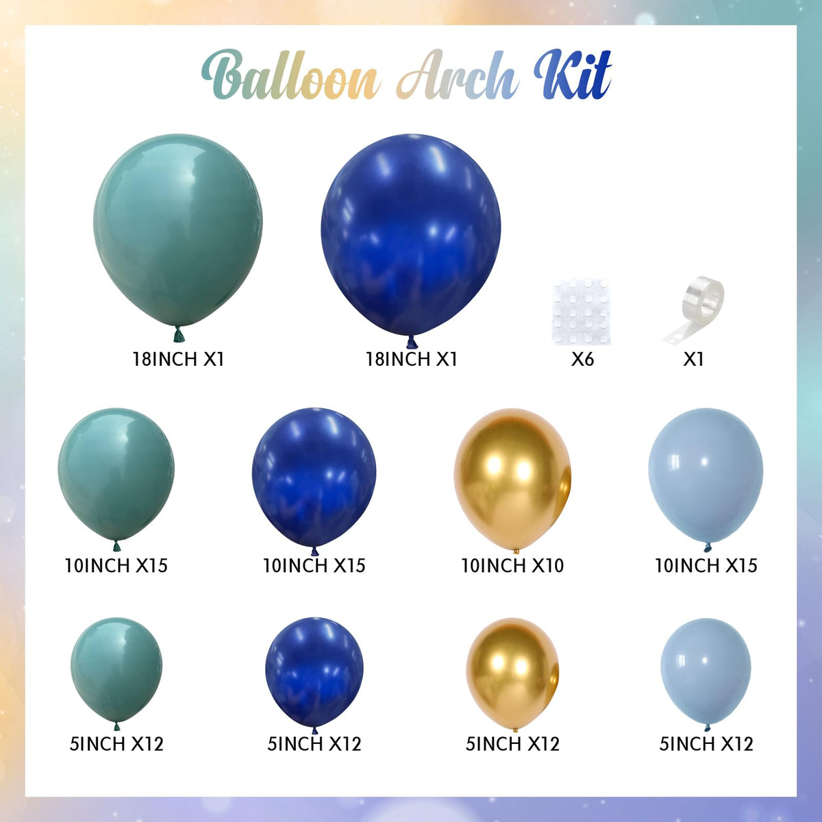 Froova Green & Navy Balloon Arch Kit | Luxury Baby Shower & Jungle Safari Decorations
