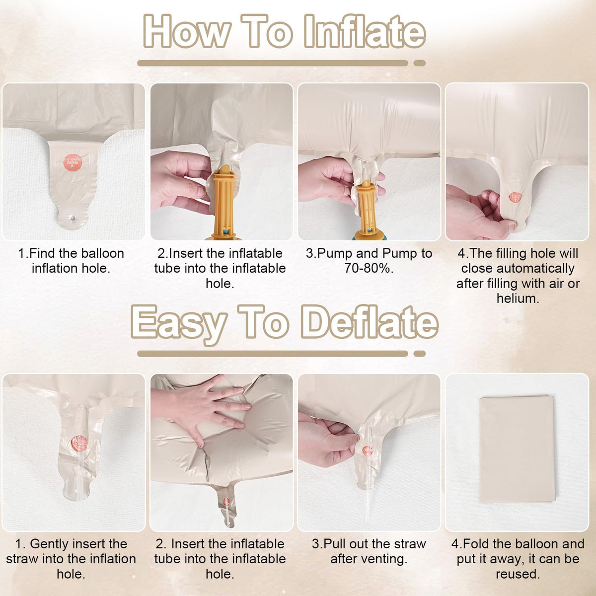 Froova Beige Gold White 18th Birthday Balloon Kit – Elegant Neutral Party Decor