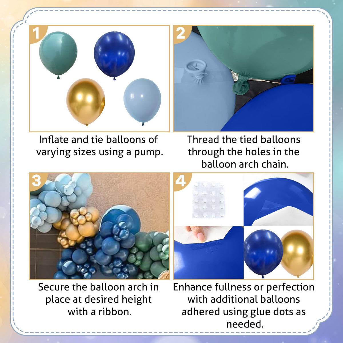 Froova Green & Navy Balloon Arch Kit | Luxury Baby Shower & Jungle Safari Decorations