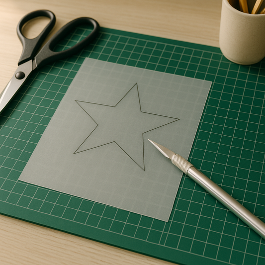 Cut Your Own Stencil – 2 x A4 Frosted Plastic Stencil Boards (0.5mm Thick)