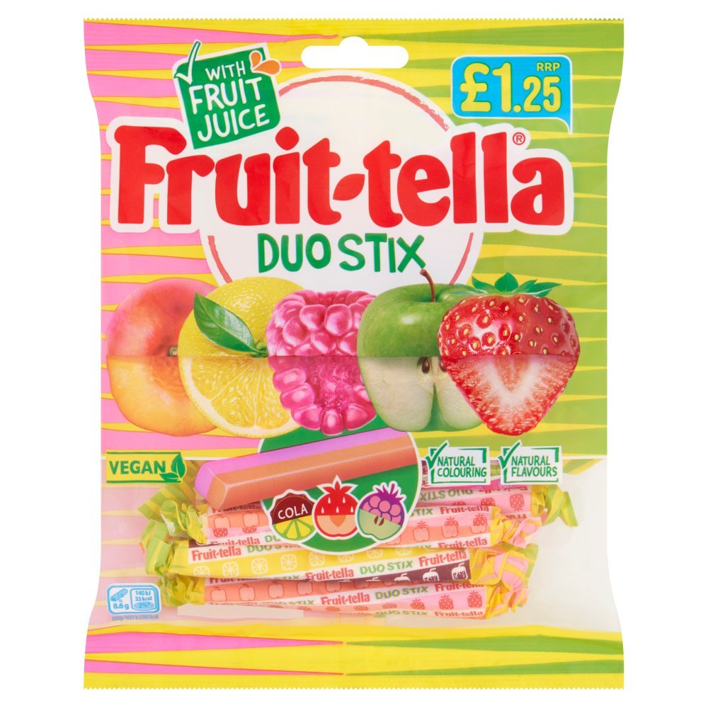 Fruit-tella Duo Stix 135g (Case of 12)