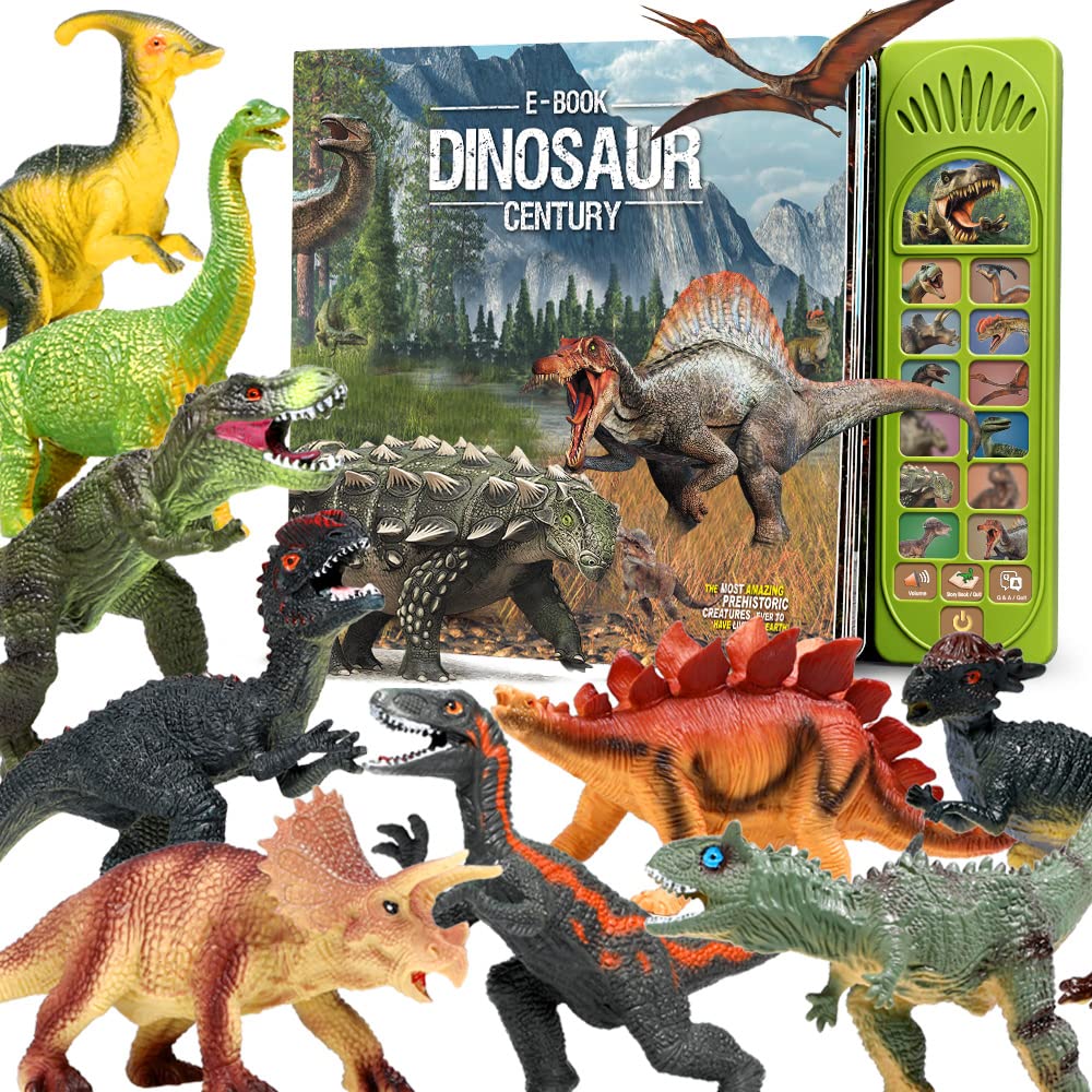 FRUSE Dinosaur Toys for Kids 3-5 | Interactive Sound Book with 12 Dinosaurs