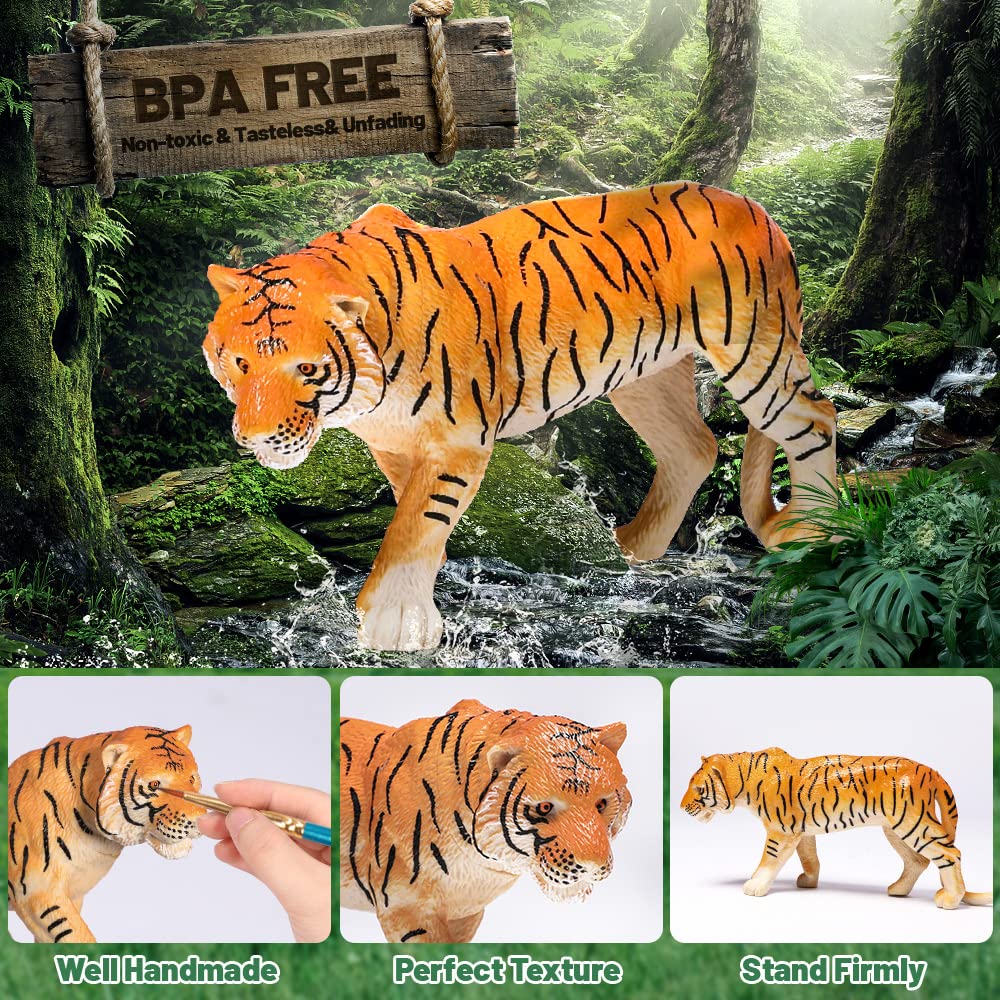 FRUSE Safari Animals Figures Toys - 12-Piece Jungle Animal Set for Toddlers 3-5