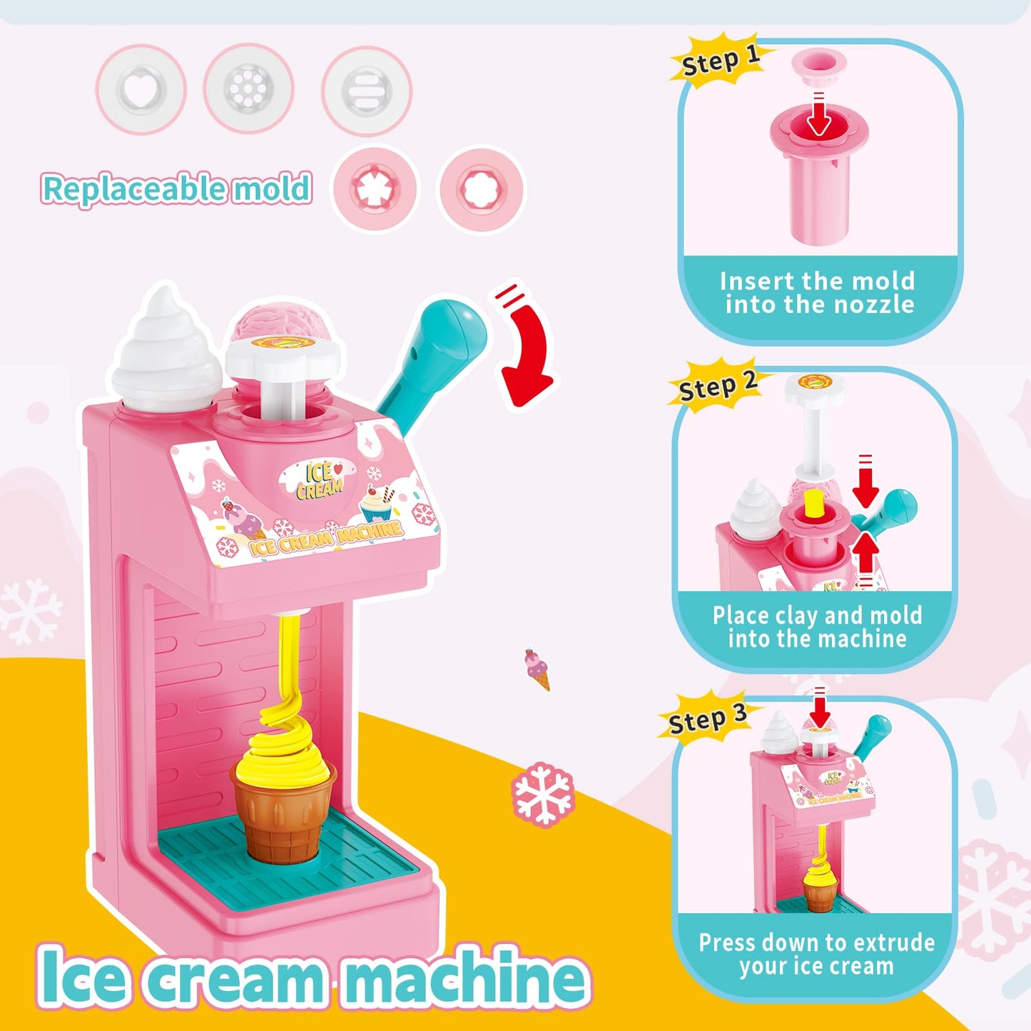 FS Kids Pretend Play Store Set – 45-Piece Grocery Toy with Cash Register & Ice Cream Maker (Ages 3+)