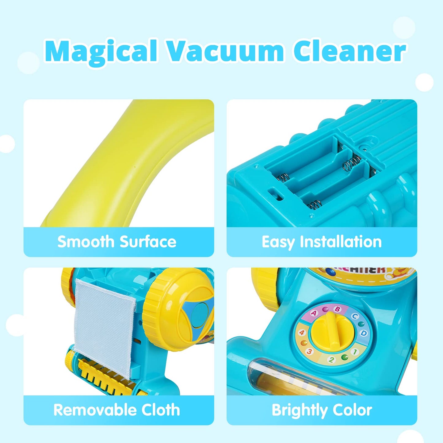 FS Kids Vacuum Toy with Lights & Sounds – Pretend Play for Toddlers (Ages 2-4)