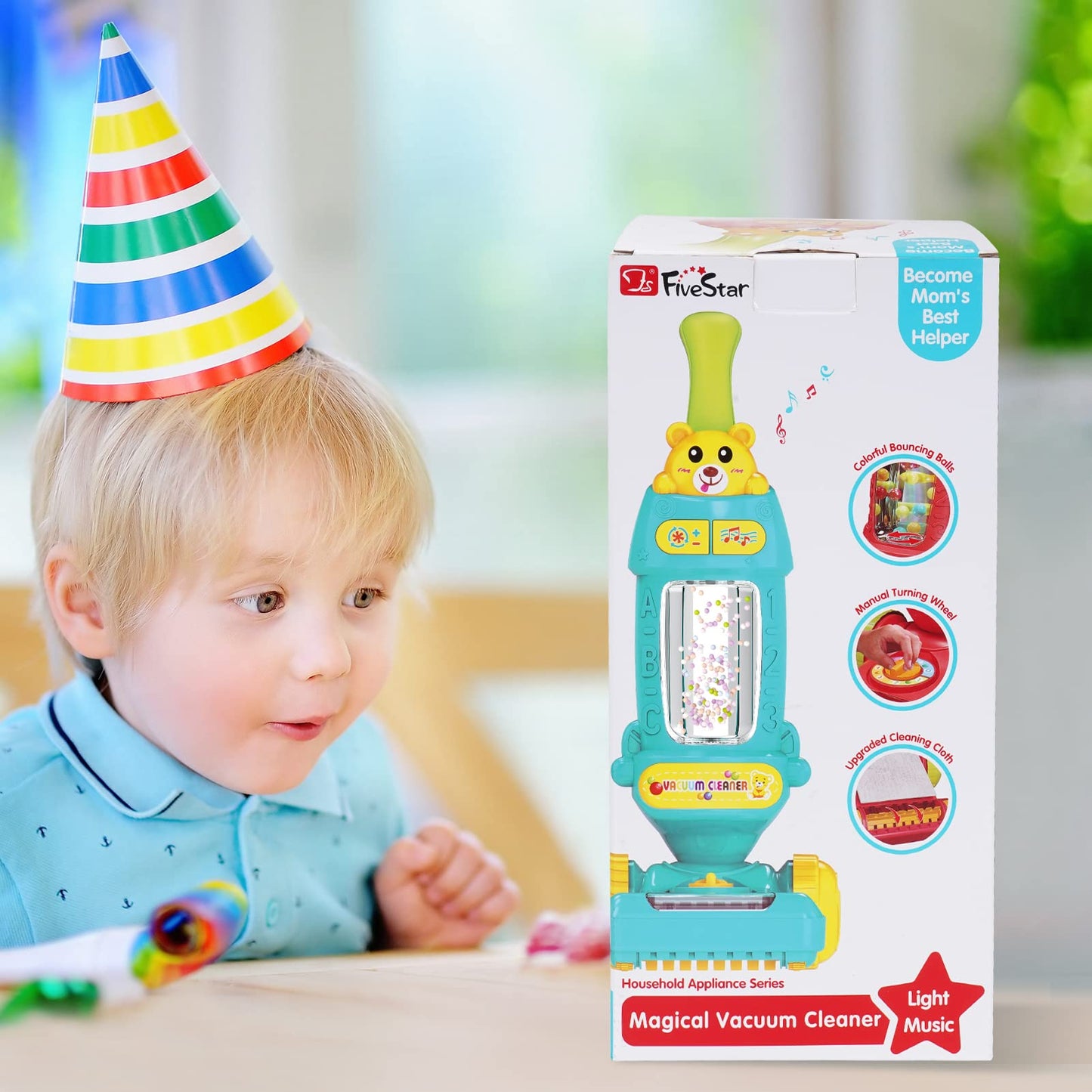 FS Kids Vacuum Toy with Lights & Sounds – Pretend Play for Toddlers (Ages 2-4)