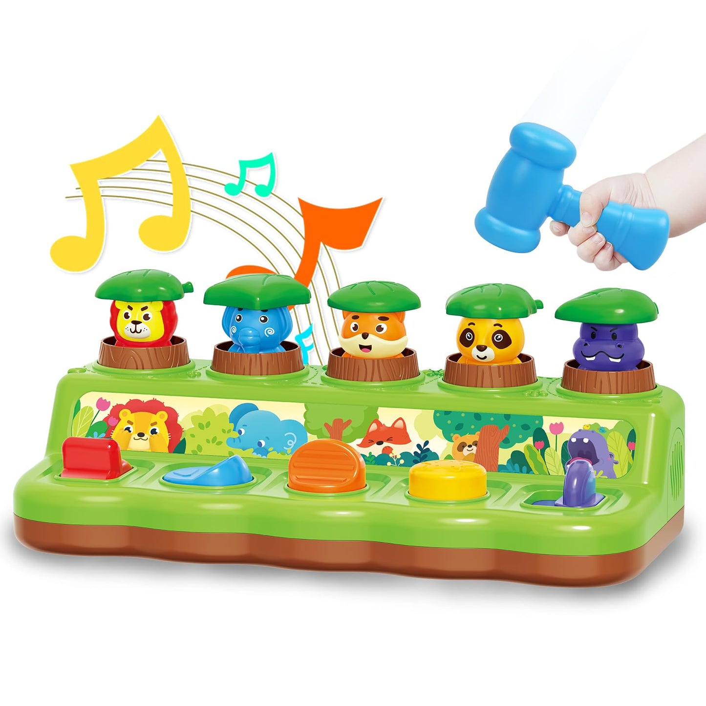FS Pop Up Toy for Babies 6–12 Months — Interactive Cause & Effect Toy with Music & Silent Modes