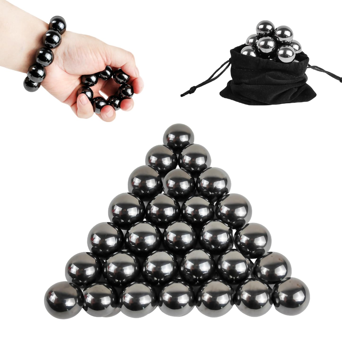 FSFHSJ 28 Pcs Magnet Stones Balls Fidget Toy – Large 0.8 Inch Magnetic Beads for Desk, Focus, and Creative Play