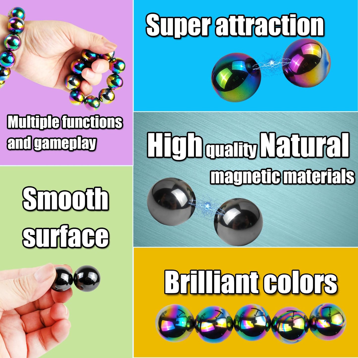 FSFHSJ 28 Pcs Magnet Stones Balls Fidget Toy – Large 0.8 Inch Magnetic Beads for Desk, Focus, and Creative Play