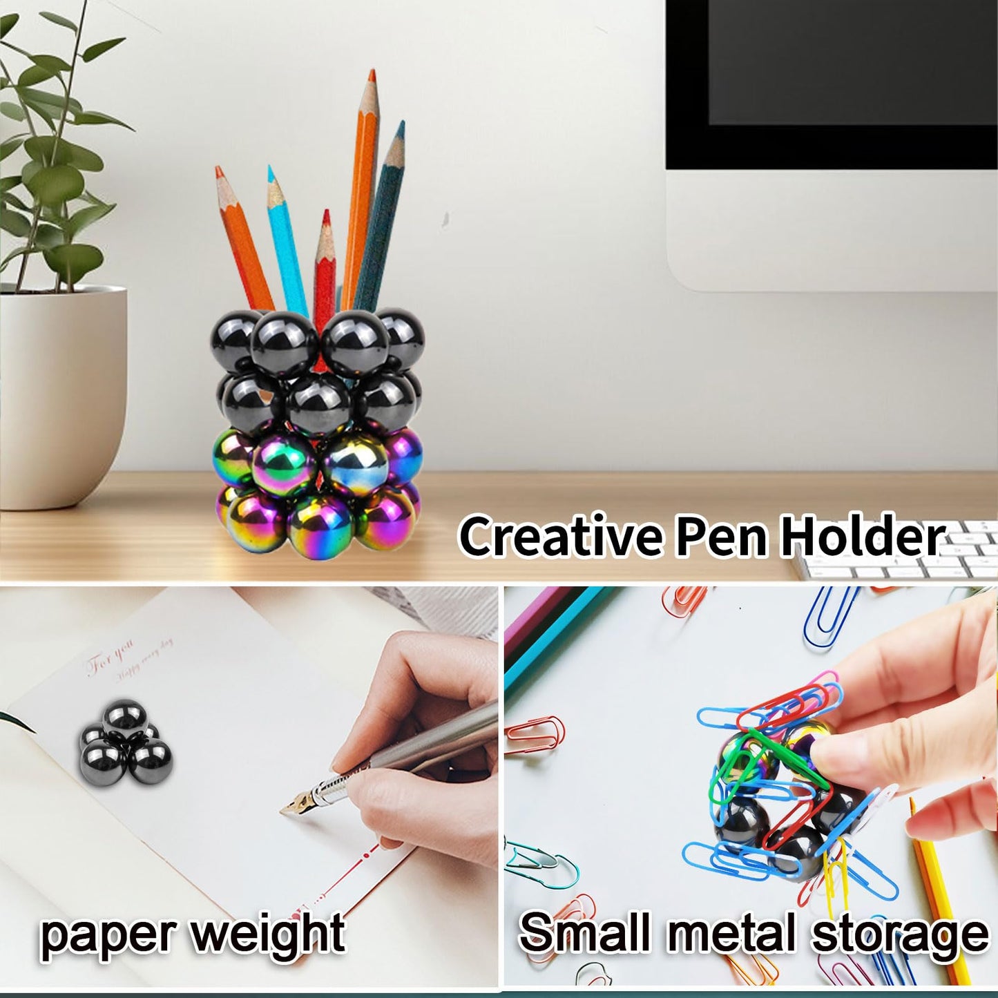 FSFHSJ 28 Pcs Magnet Stones Balls Fidget Toy – Large 0.8 Inch Magnetic Beads for Desk, Focus, and Creative Play