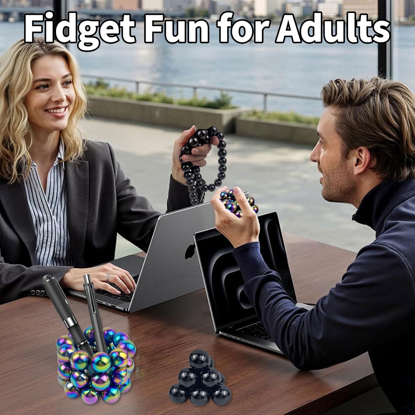 FSFHSJ 28 Pcs Magnet Stones Balls Fidget Toy – Large 0.8 Inch Magnetic Beads for Desk, Focus, and Creative Play