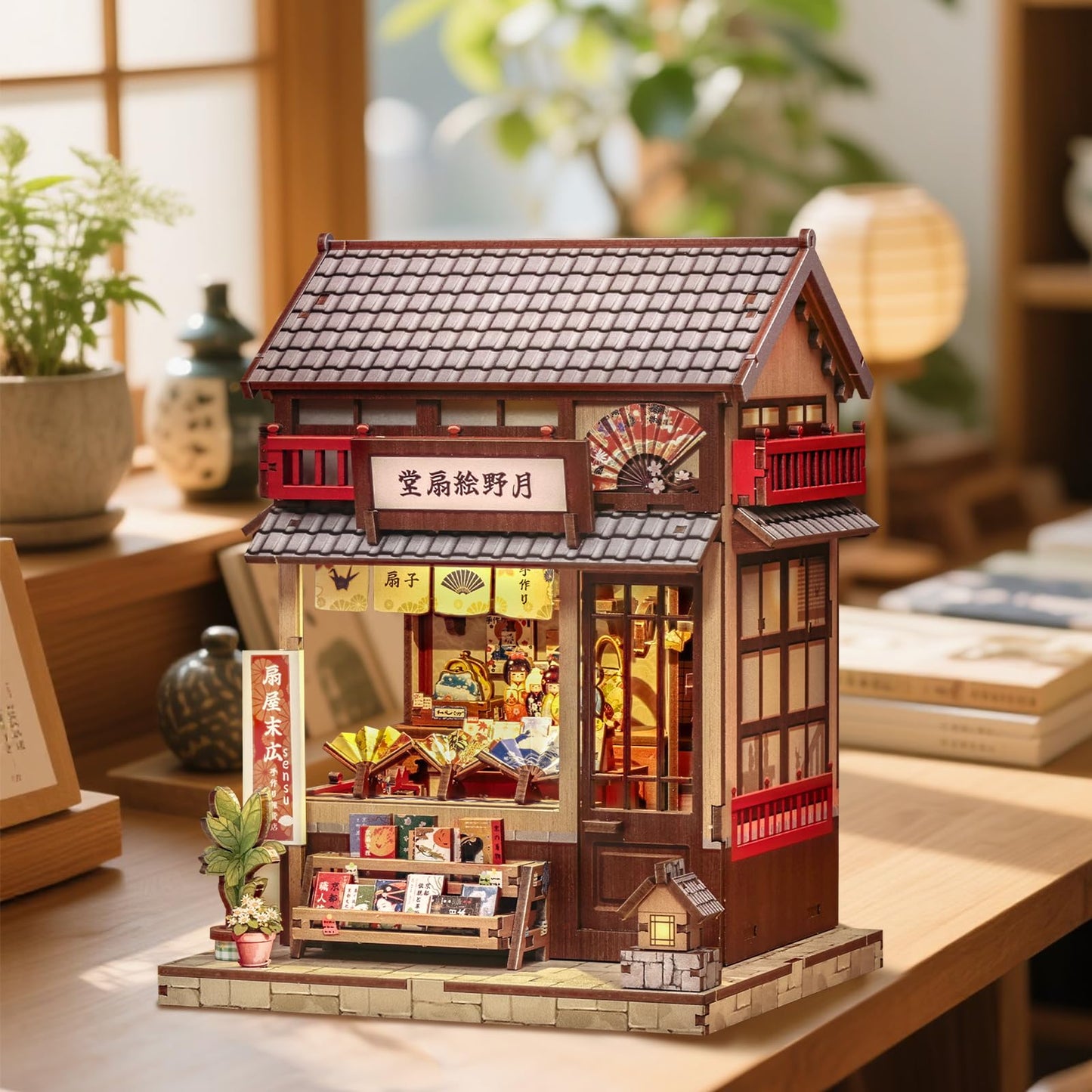 Fsolis Book Nook Kit – DIY Miniature House for Bookshelves | Japanese Aesthetics Puzzle for Adults