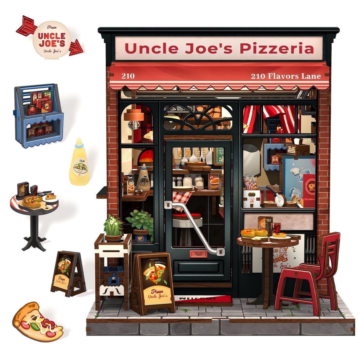 Fsolis Book Nook Kit – 3D Wood Puzzle for Adults, DIY Miniature Bookshelf Scene