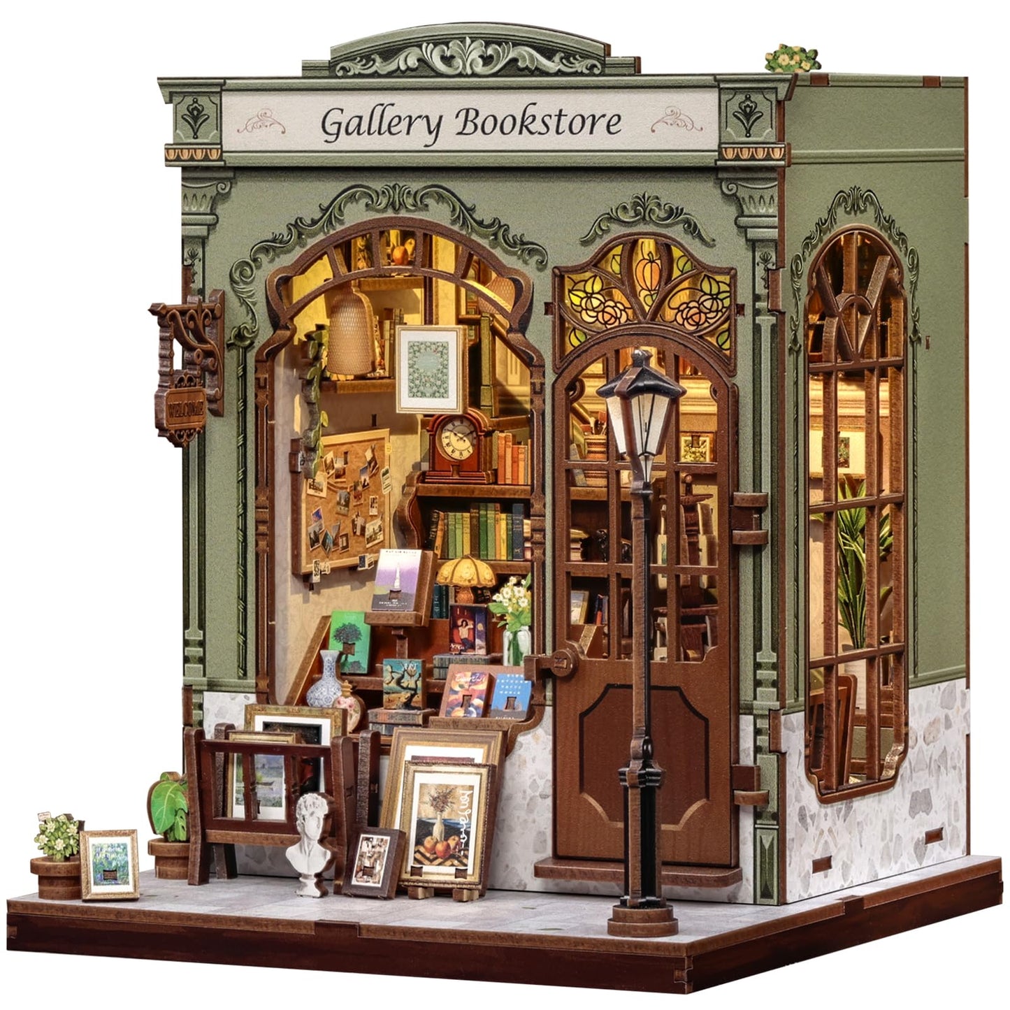 Fsolis Book Nook Kit — DIY Miniature House for Adults & Book Lovers | Gallery Gift