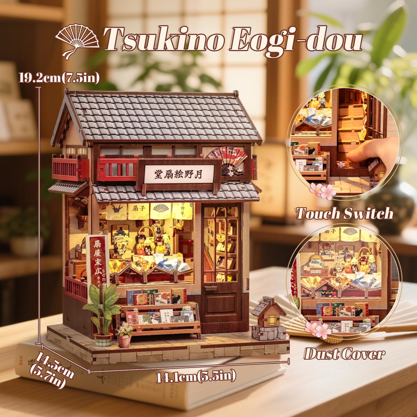 Fsolis Book Nook Kit – DIY Miniature House for Bookshelves | Japanese Aesthetics Puzzle for Adults