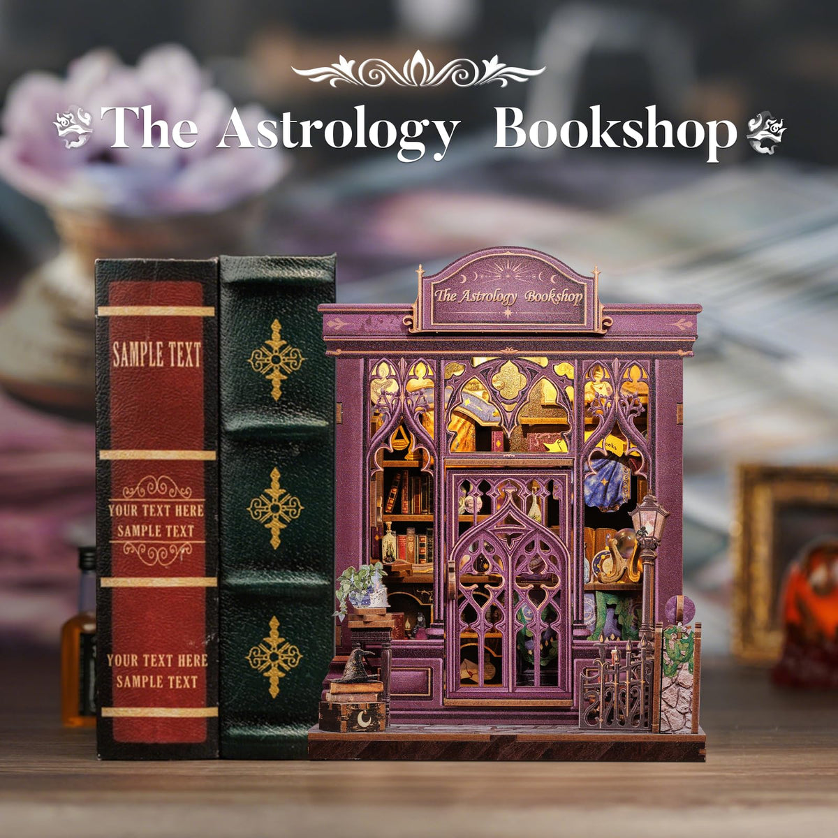 Fsolis Book Nook Kit – DIY Miniature Astrology Bookshop for Bookshelves | The Astrology Bookshop