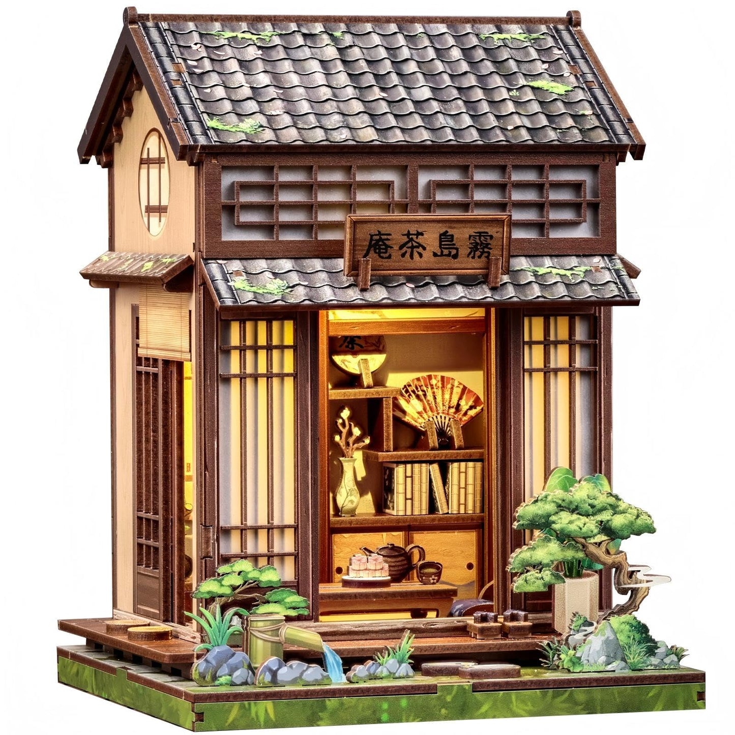 Fsolis Book Nook Kit – Japanese Tea Room Miniature House for Adults & Teens