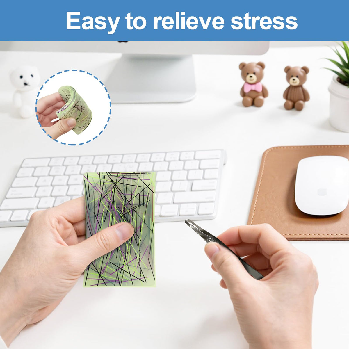 FSOYXP Picky Pad – Sensory Fidget Pad for Skin-Picking & Stress Relief (Tweezers)