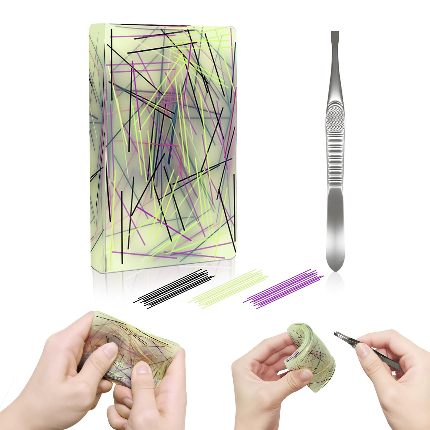 FSOYXP Picky Pad – Sensory Fidget Pad for Skin-Picking & Stress Relief (Tweezers)