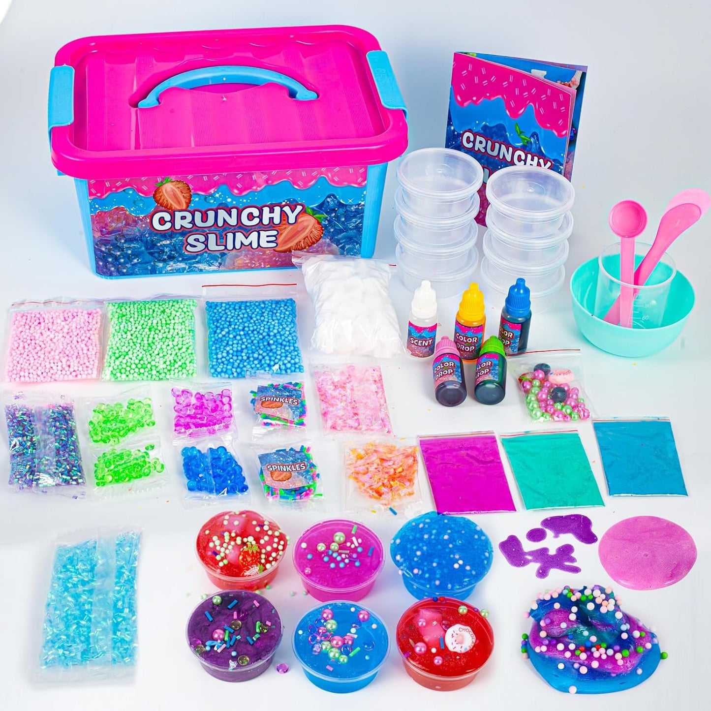 fsutvitg Unicorn Fruit Garden Crunchy Slime Kit – Sparkling Slime, Ice Screen Cake Slime