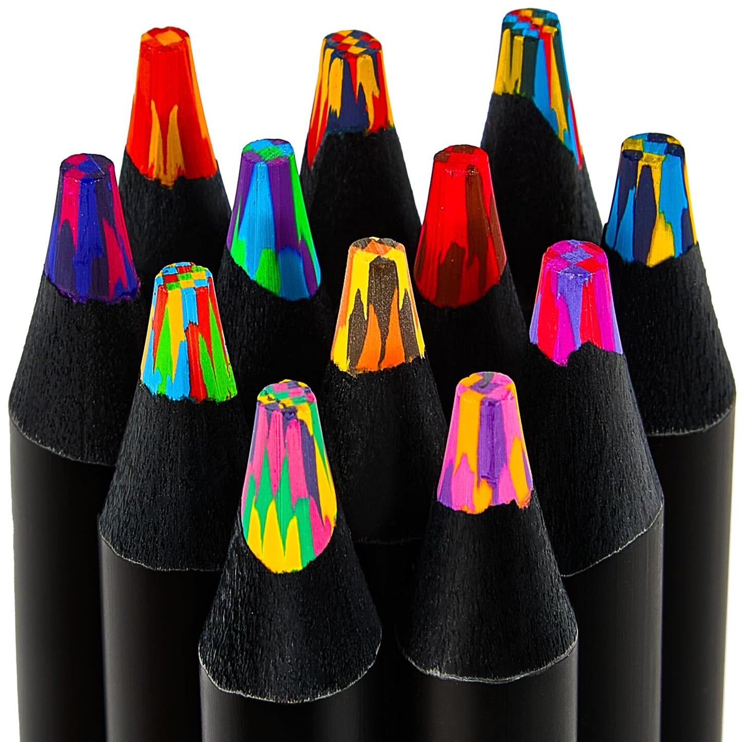 FUAOIS Rainbow Colored Pencils 12-Pack – Valentines Day Gifts for Kids & Teens, Classroom Art Supplies