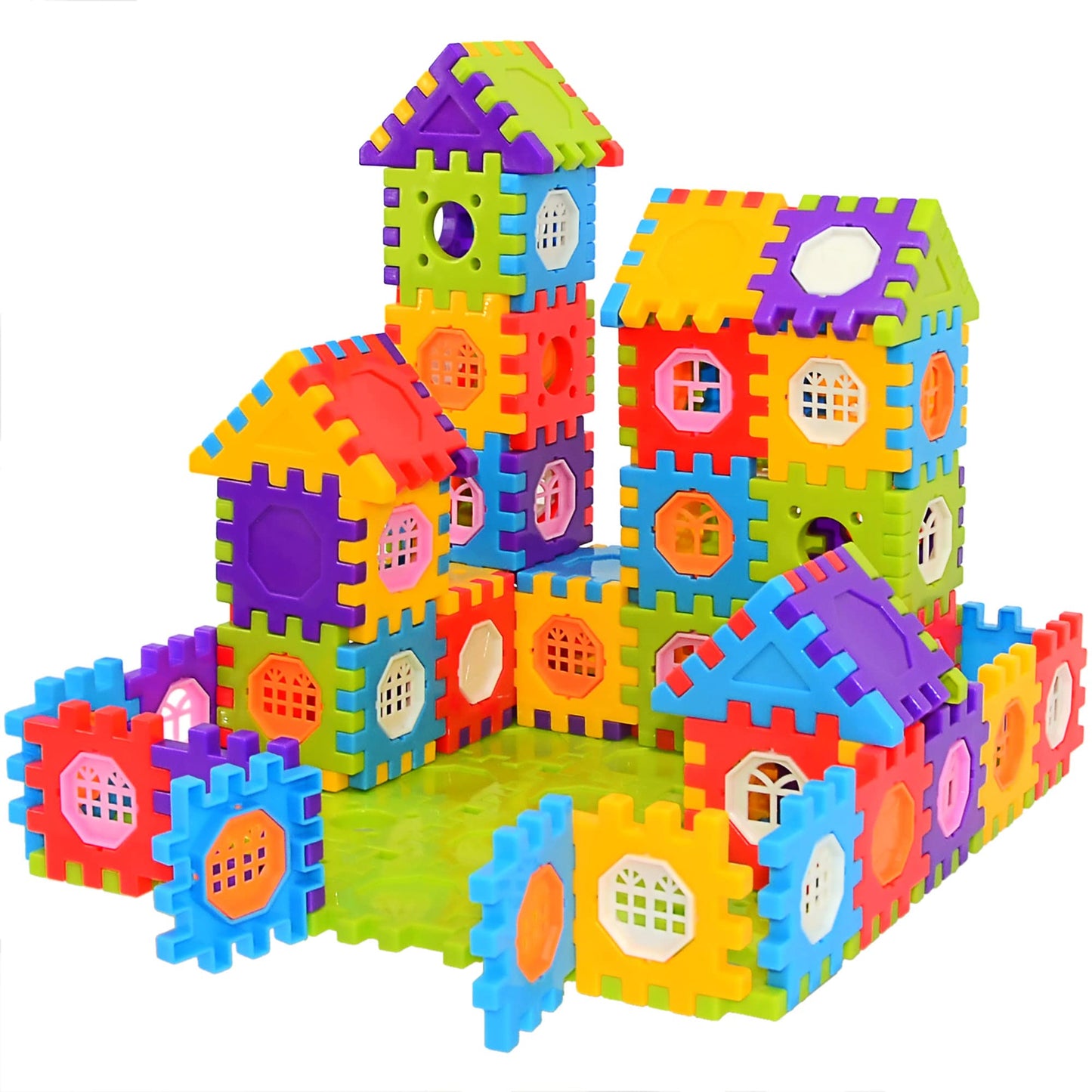 FUBAODA 180-Piece Building Blocks for Toddlers & Kids – STEM Interlocking Blocks