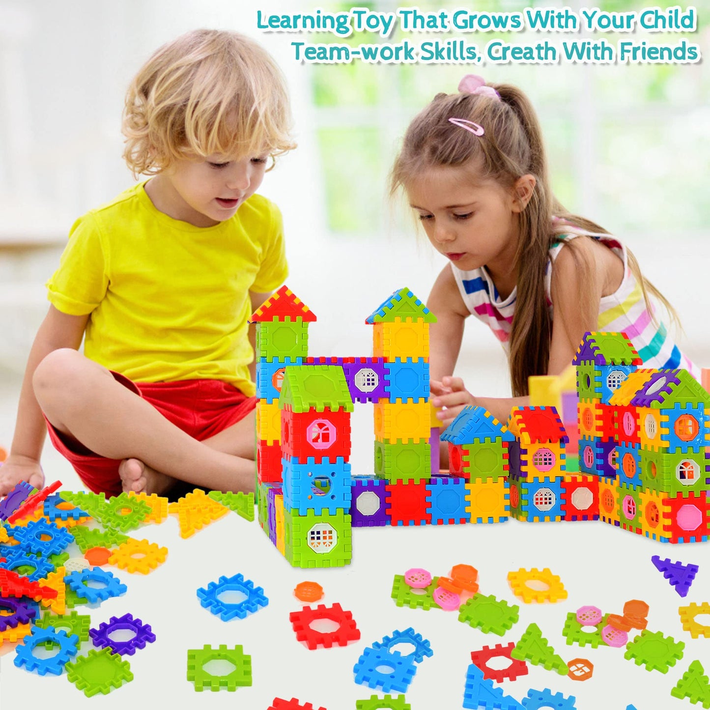 FUBAODA 180-Piece Building Blocks for Toddlers & Kids – STEM Interlocking Blocks