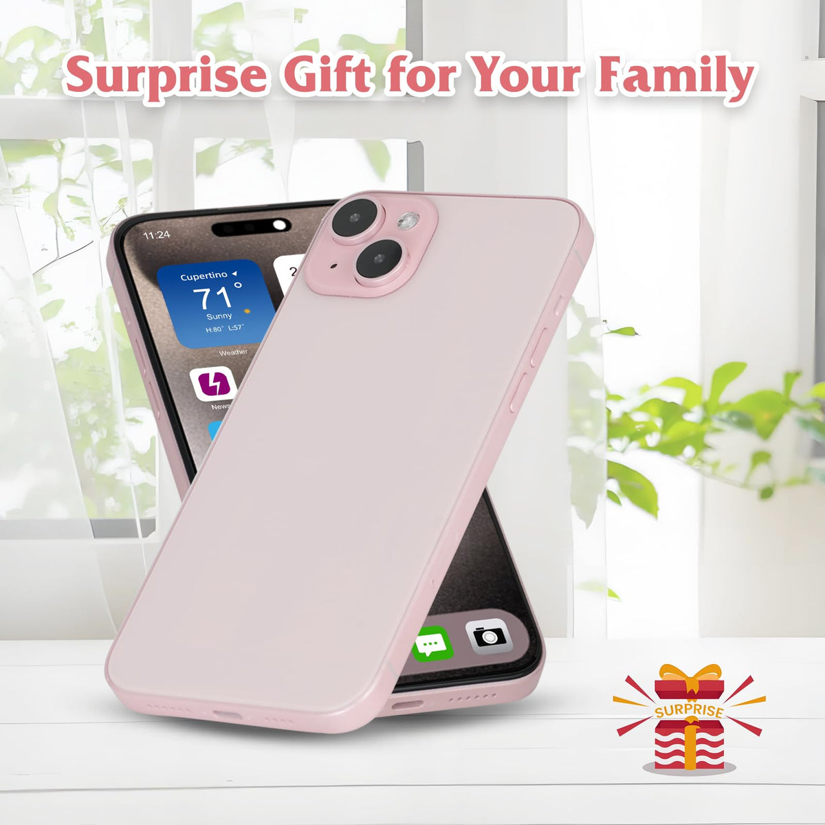 FufoneUS Dummy Phone Model – Realistic 1:1 Pink Rainbow Front
