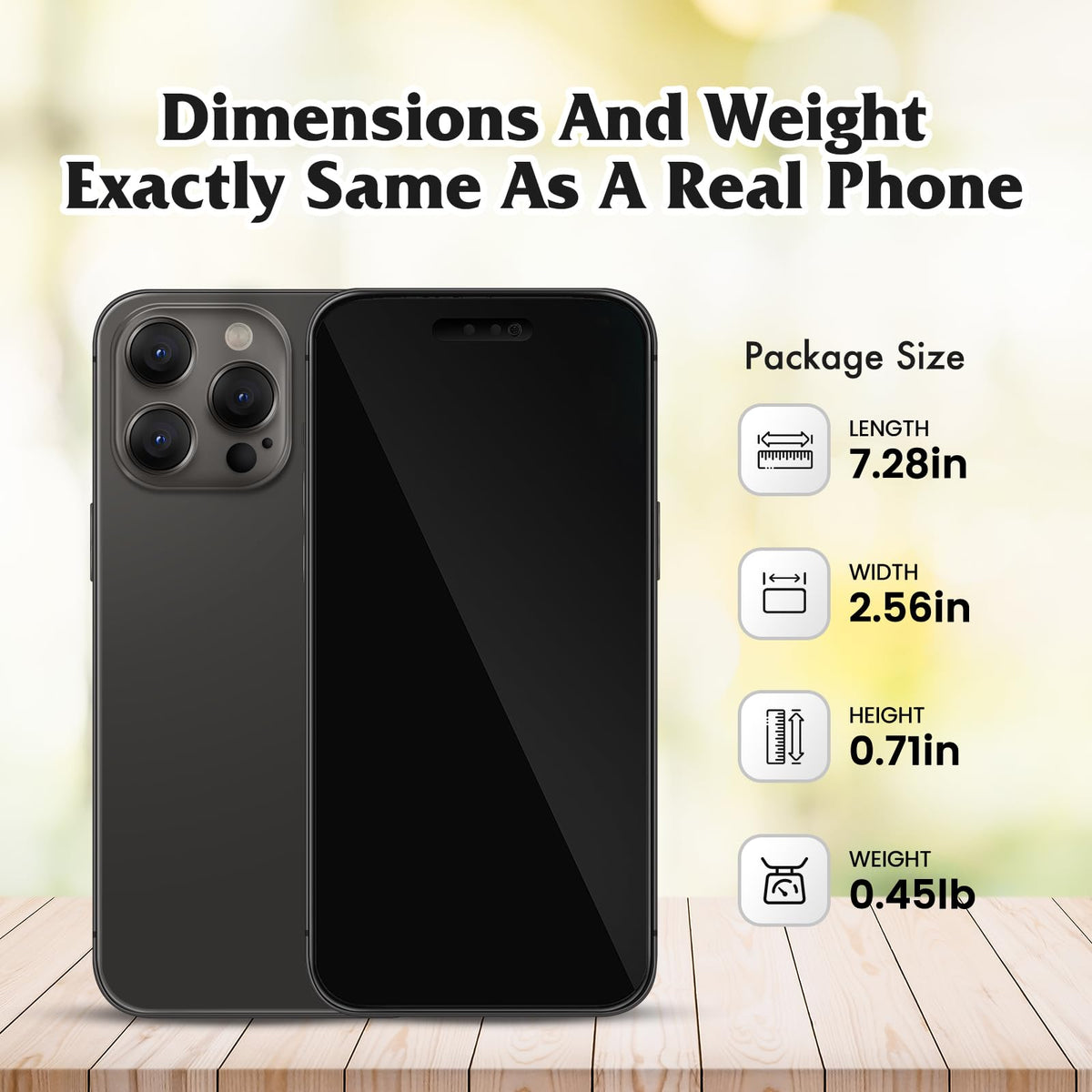 FufoneUS Non-Working 1:1 Replica Pretend Phone for iPhone 14 Pro 6.1