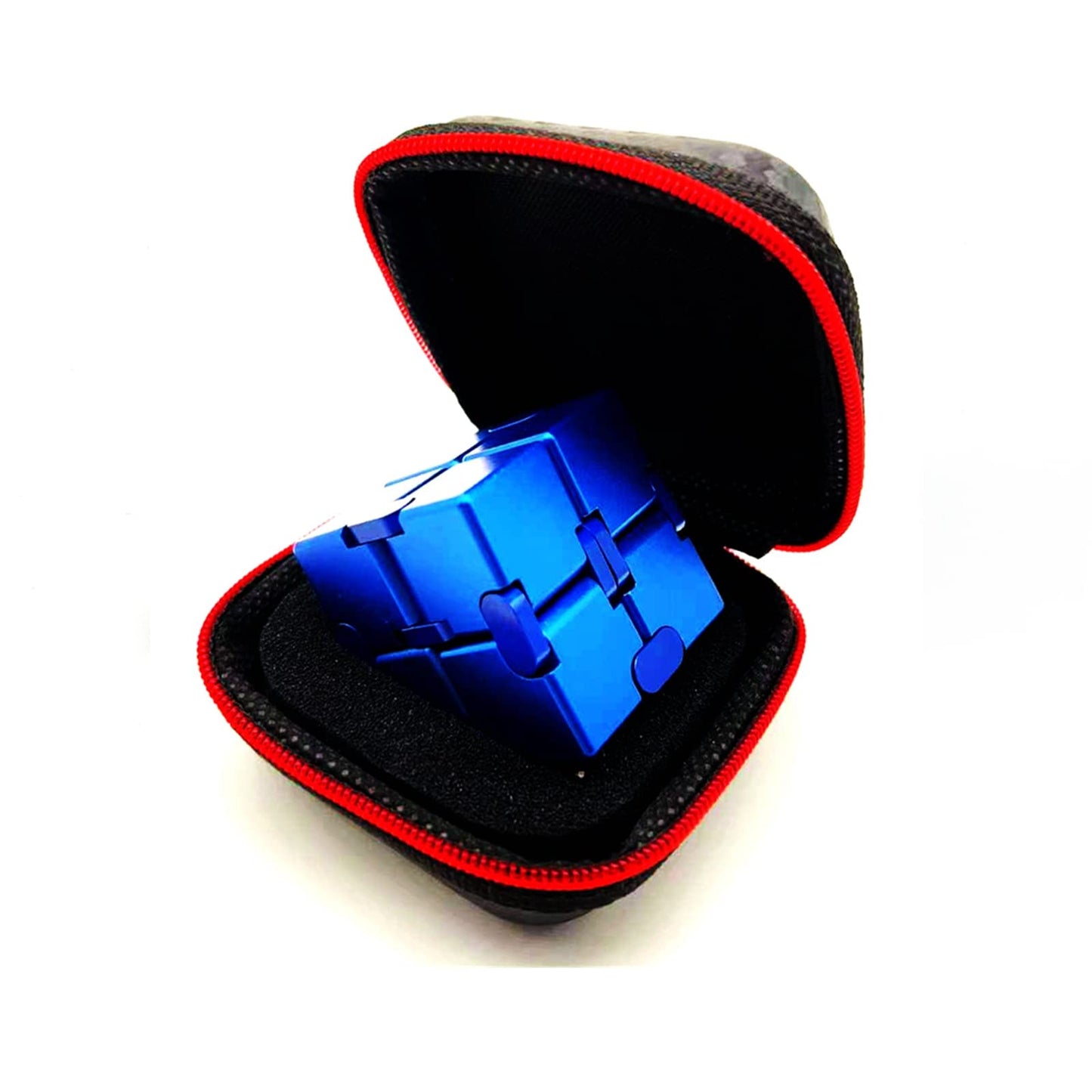 FUFUYOU Infinity Cube – Aluminum Fidget Toy for Focus (Blue)