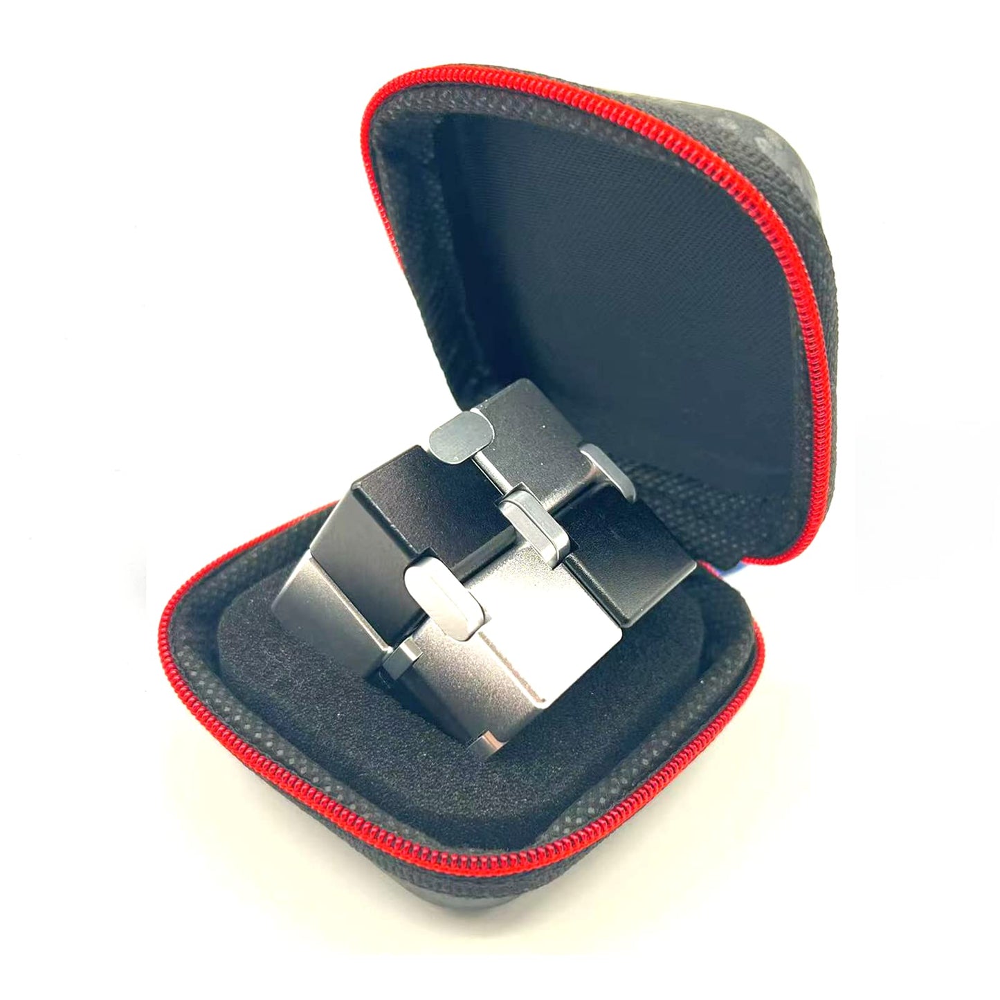 FUFUYOU Metal Infinity Cube – Aluminum Fidget Toy for Focus and Calm (Black & Silver)