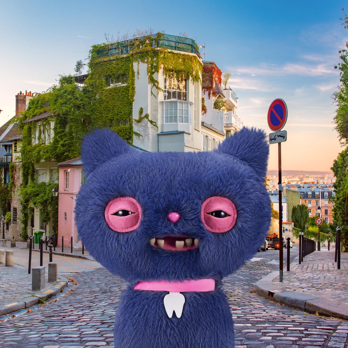 Fuggler Alley Cats 9-Inch Plush – Cheezee Grey by ZURU | Funny Ugly Monster Plush