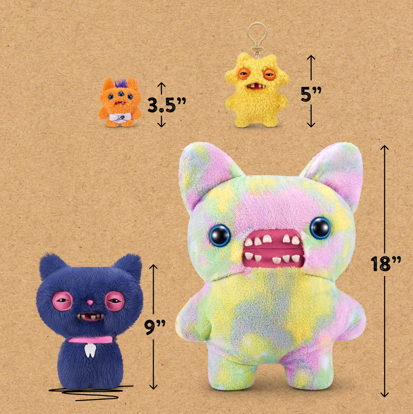 Fuggler Alley Cats 9-Inch Plush – Cheezee Grey by ZURU | Funny Ugly Monster Plush