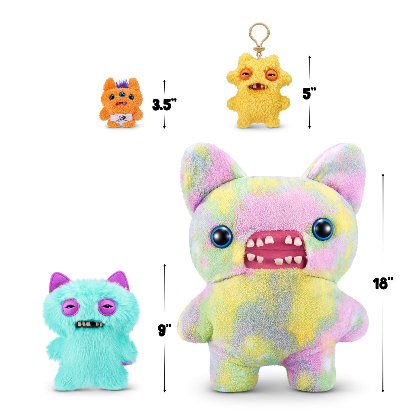 Fuggler Butt Ugly Pets 9-Inch Series 1: Yawper Cat & Mr Buttons Rabbit Plush Toys by ZURU