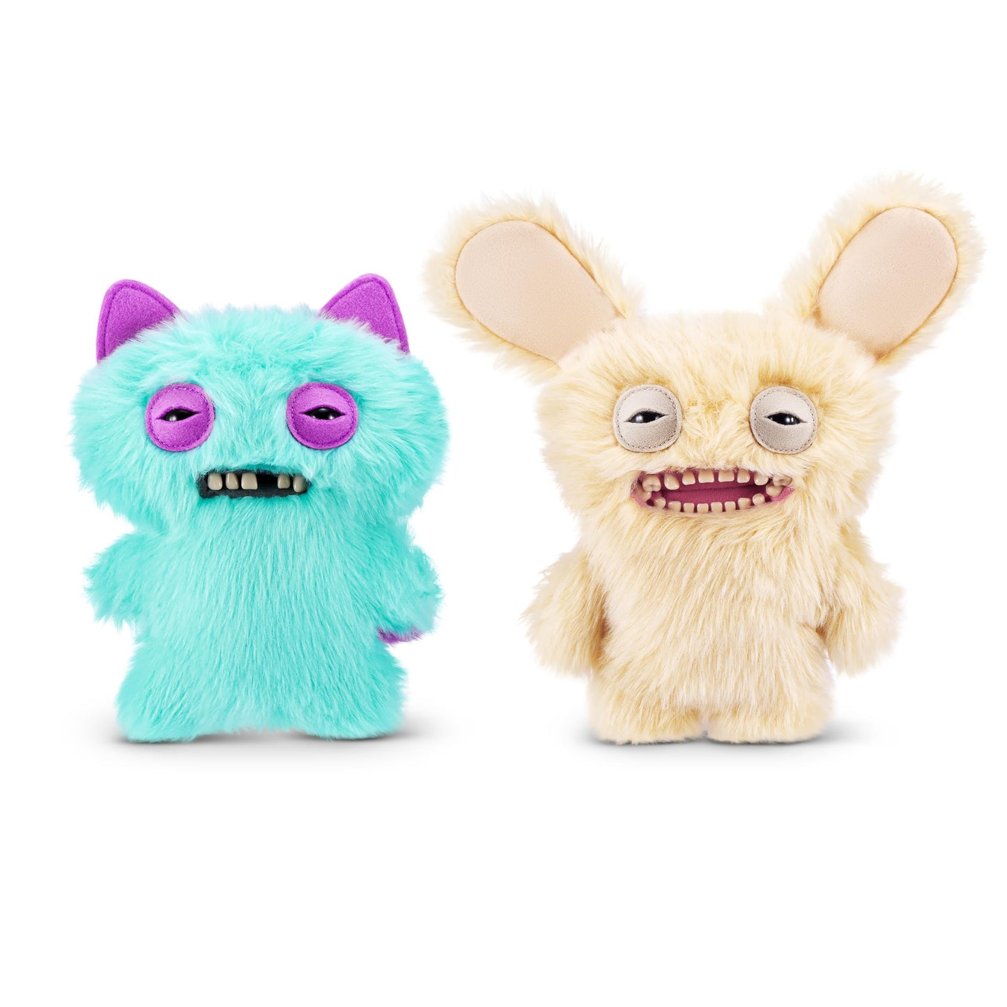 Fuggler Butt Ugly Pets 9-Inch Series 1: Yawper Cat & Mr Buttons Rabbit Plush Toys by ZURU