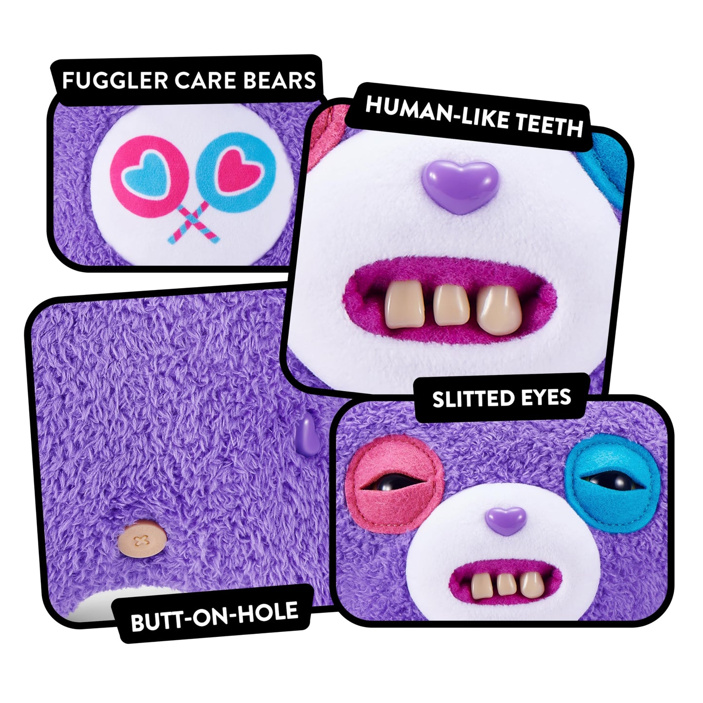 Fuggler Care Bears 9-Inch Plush Toy (Share Bear) by ZURU | Funny Ugly Monster Plush for Collectors