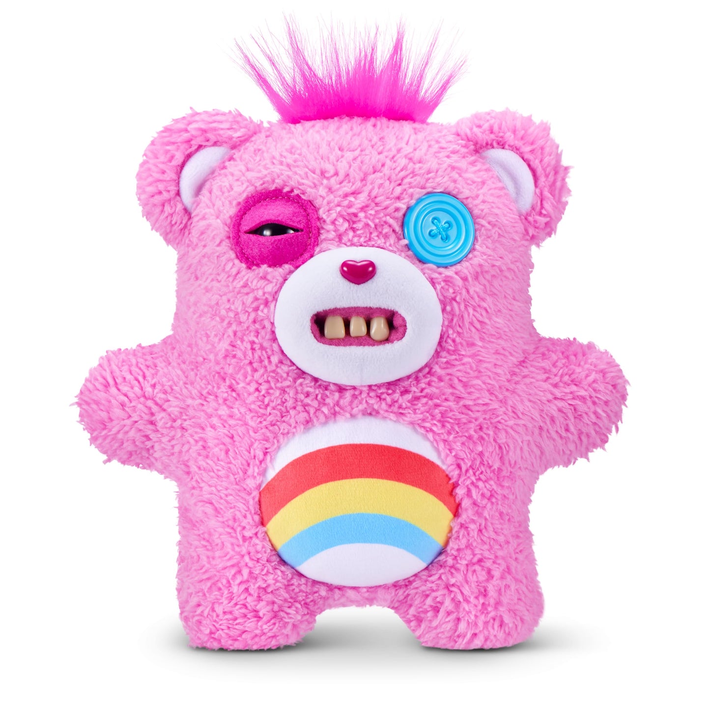 Fuggler Care Bears 9-Inch Plush Toy (Cheer Bear) by ZURU – Funny Ugly Monster Plush for Collectors