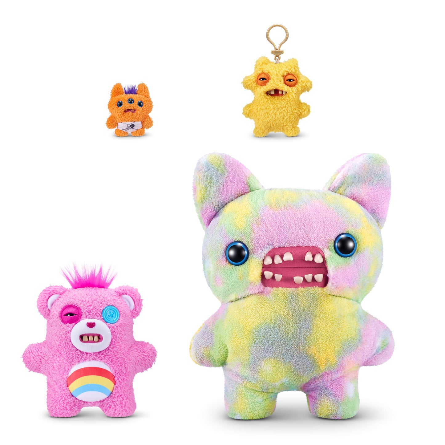Fuggler Care Bears 9-Inch Plush Toy (Cheer Bear) by ZURU – Funny Ugly Monster Plush for Collectors