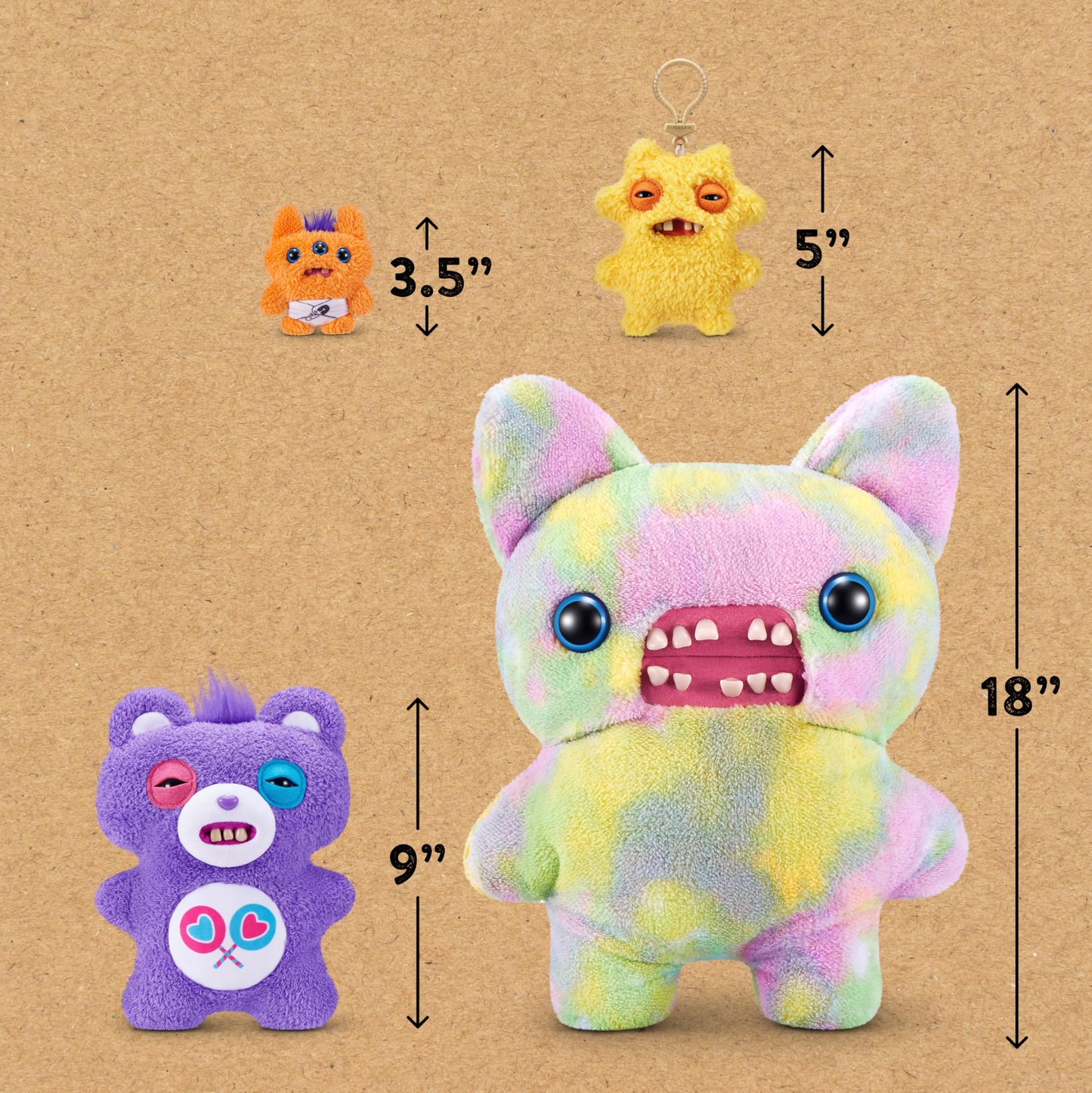 Fuggler Care Bears 9-Inch Plush Toy (Share Bear) by ZURU | Funny Ugly Monster Plush for Collectors
