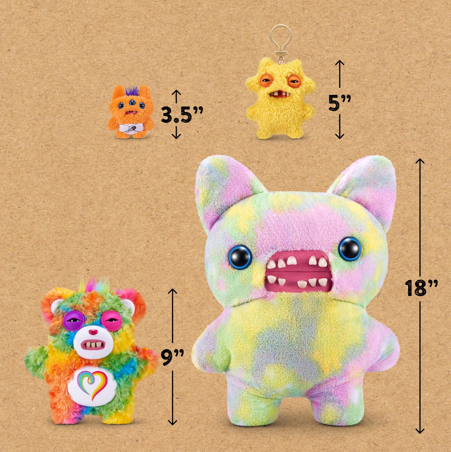 Fuggler Care Bears 9-Inch Plush – Togetherness Bear by ZURU | Collectible Ugly Monster Plush