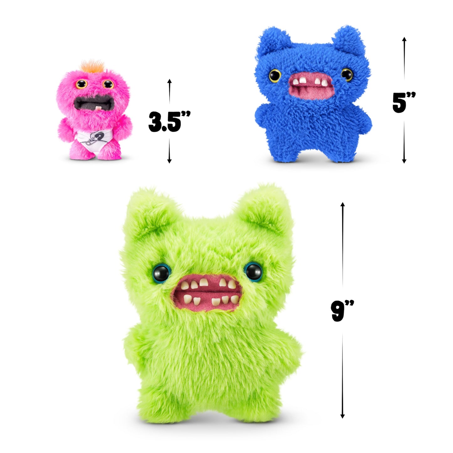 Fuggler Fugg Family by ZURU – Collectible Plush Monsters (9, 5, 3.5 inches)