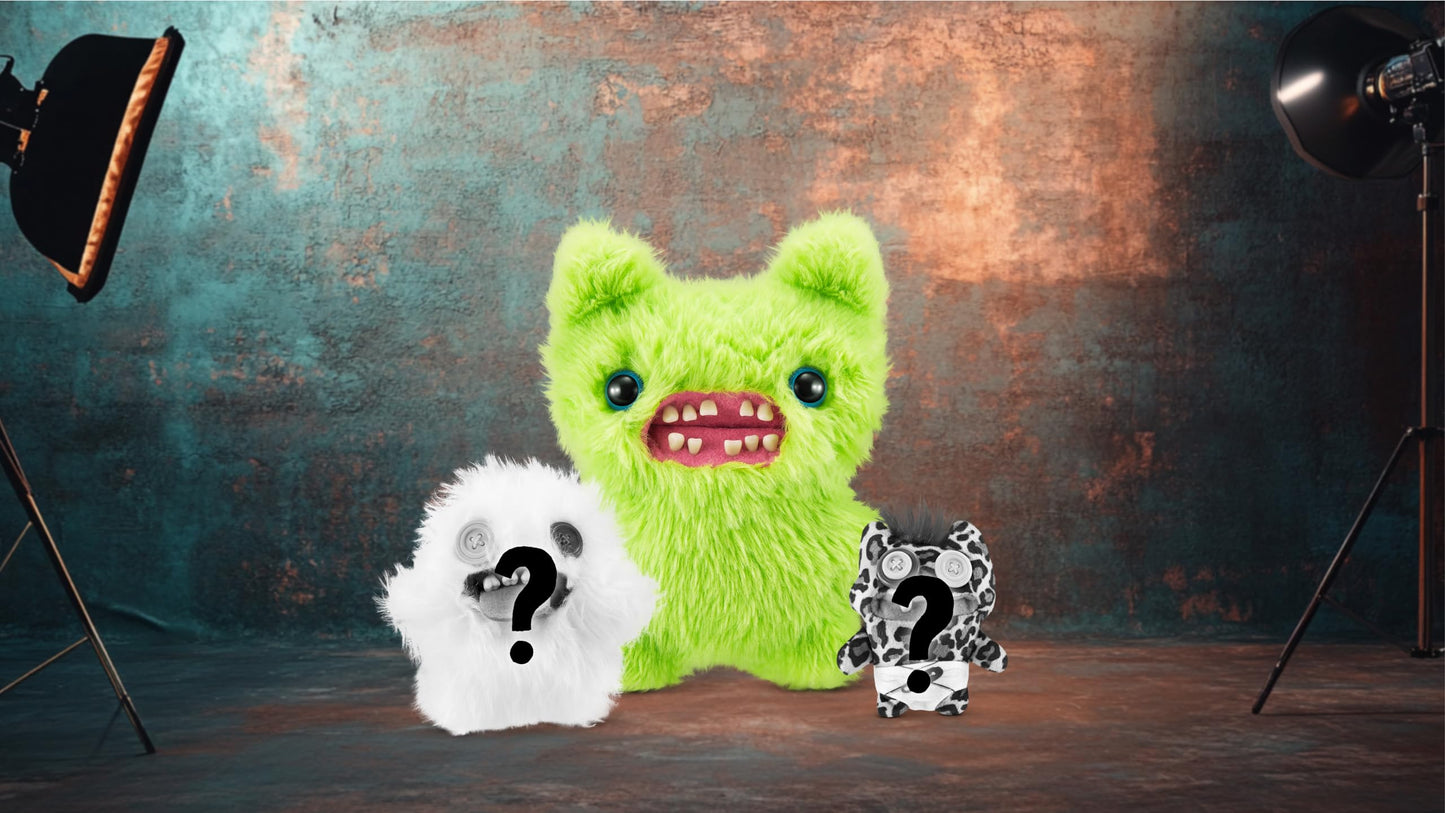 Fuggler Fugg Family by ZURU – Collectible Plush Monsters (9, 5, 3.5 inches)