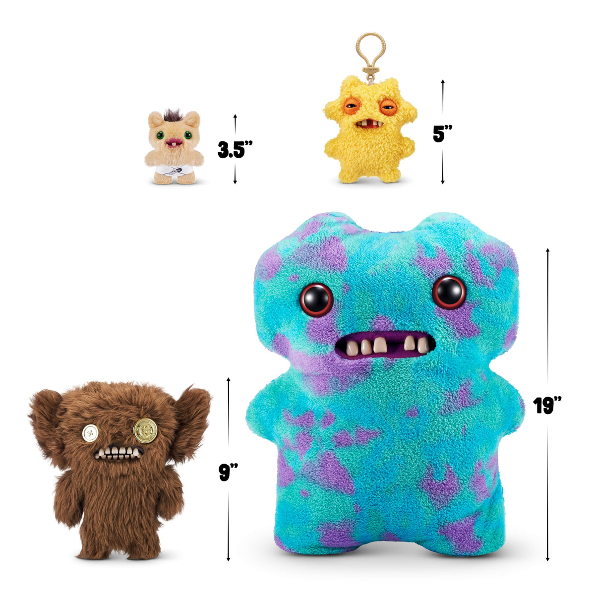 Fuggler Gold Fuggs by ZURU – 9-inch Plush Collectible Monster Toy (Grumpy Grumps Eyes)