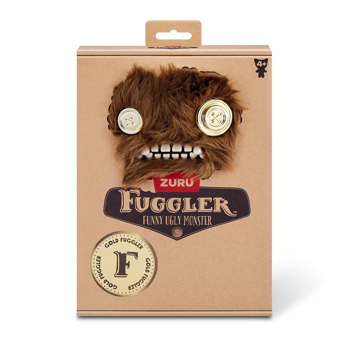 Fuggler Gold Fuggs by ZURU – 9-inch Plush Collectible Monster Toy (Grumpy Grumps Eyes)