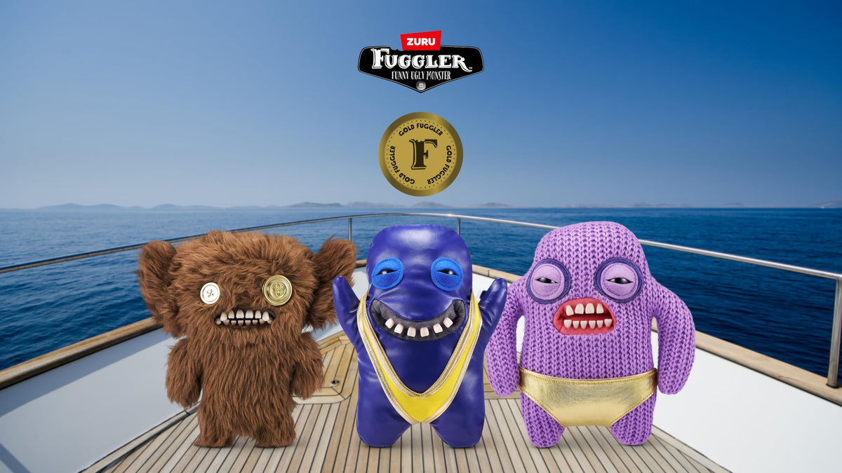 Fuggler Gold Fuggs by ZURU – 9-inch Plush Collectible Monster Toy (Grumpy Grumps Eyes)