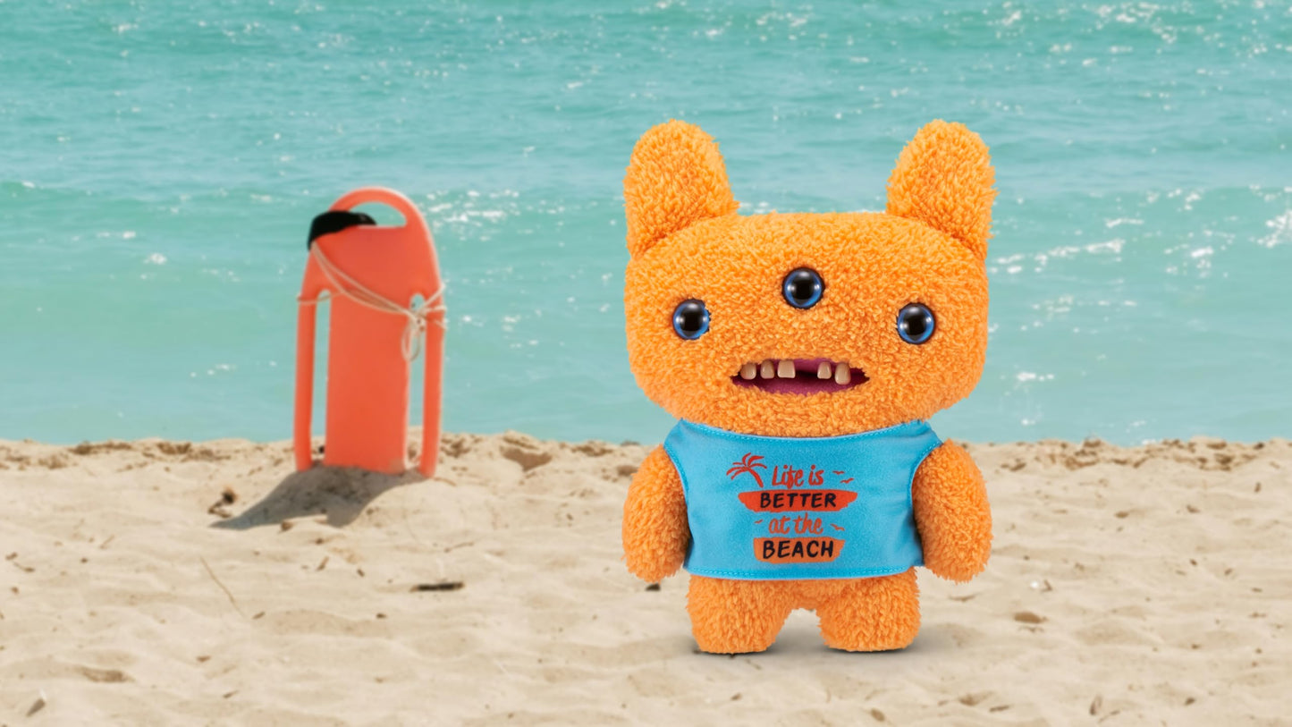 Fuggler Vacay Vibes Reek-O Orange – 9-Inch Plush Ugly Monster Toy