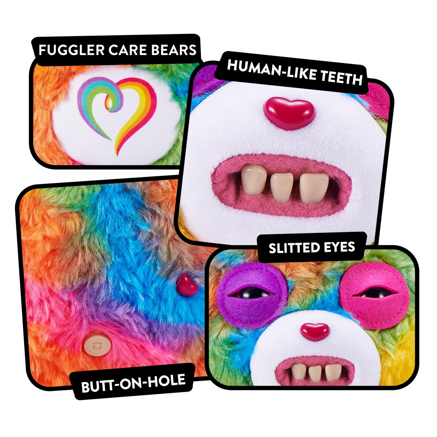 Fuggler Care Bears 9-Inch Plush – Togetherness Bear by ZURU | Collectible Ugly Monster Plush