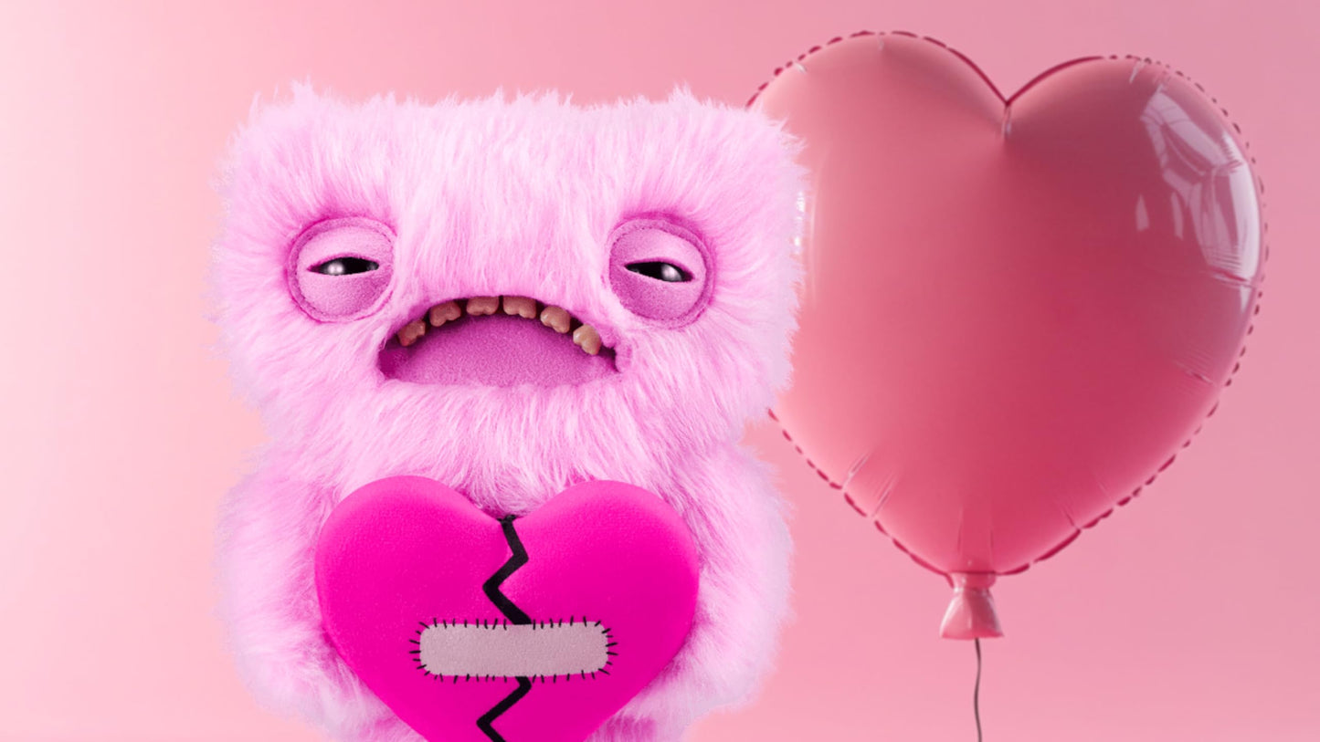 Fuggler Love Fugg by ZURU - 9-Inch Plush Monster, Collectible Toy (Love Fugg - Refres-Pink)
