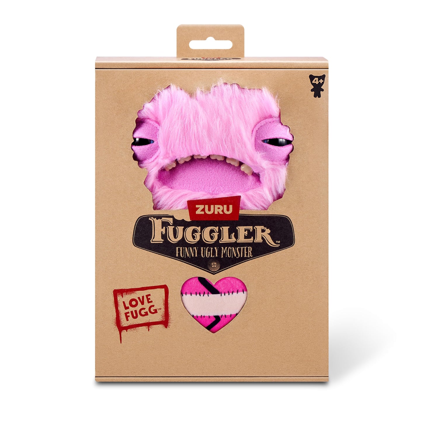 Fuggler Love Fugg by ZURU - 9-Inch Plush Monster, Collectible Toy (Love Fugg - Refres-Pink)